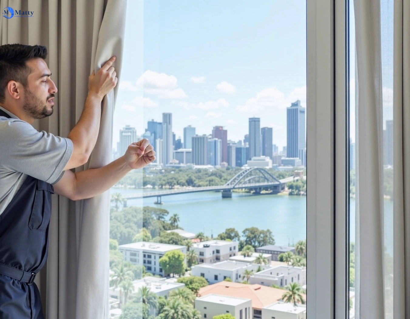 Professional curtain steam cleaning service west-ryde-nsw QLD by Matty Curtain Cleaning