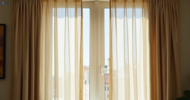 Dusty and dull curtains in west-ryde-nsw before steam cleaning